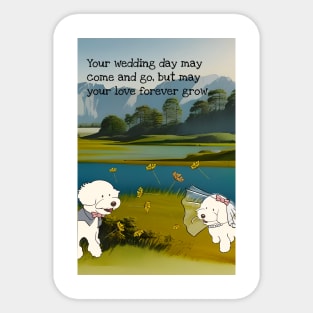 Dog Wedding Sticker